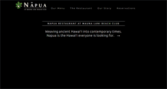 Desktop Screenshot of napuarestaurant.com